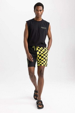 DeFactoFit Гибкие текстурированные шорты для плавания длиной до колена