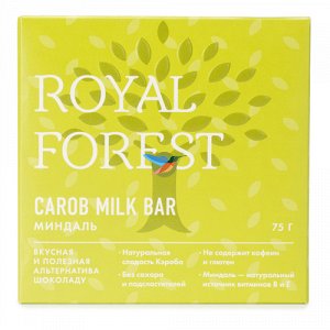 Шоколад "Миндаль" Carob milk bar Royal Forest