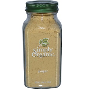 Simply Organic, Имбирь 46 гр