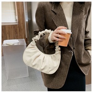 Женская сумка-хобо на плечо, стиль винтаж, форма полумесяц