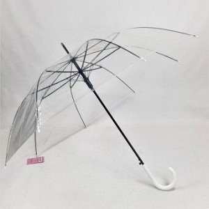 Зонт женский трость полуавтомат цвет Прозрачный (DINIYA)