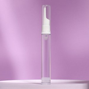 Бутылочка для хранения, с дозатором, 15 мл, цвет белый/прозрачный