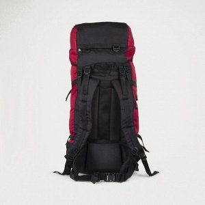Рюкзак туристический, 70 л, отдел на шнурке, наружный карман, 2 боковых кармана, цвет чёрный
