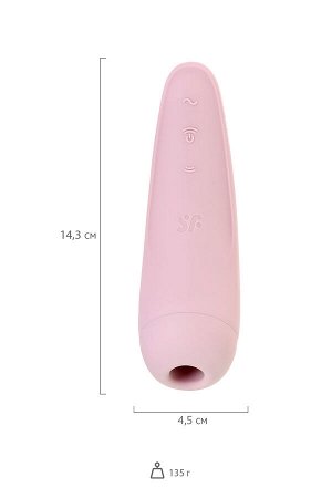 Вакуум-волновой бесконтактный стимулятор клитора Satisfyer Curvy 2+, силикон, розовый, 14,3 см.