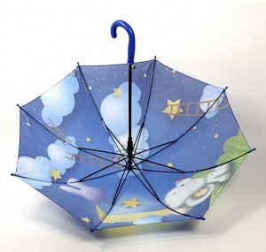 Зонт детский трость полуавтомат цвет Темно-синий(DINIYA)