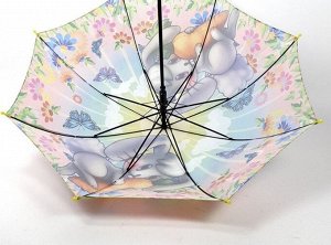 Зонт детский трость полуавтомат цвет Розовый(DINIYA)