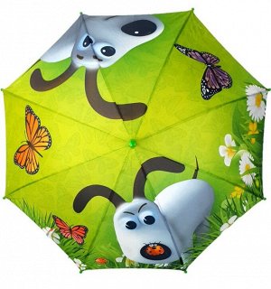 Зонт детский трость полуавтомат цвет Зеленый (DINIYA)