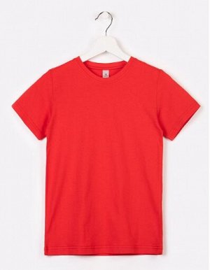 Детская однотонная футболка, цвет красный