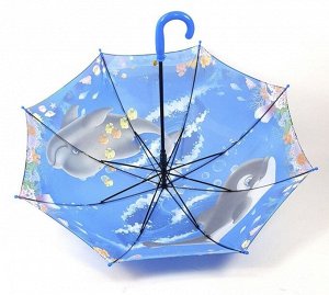 Зонт детский трость полуавтомат цвет Синий(DINIYA)