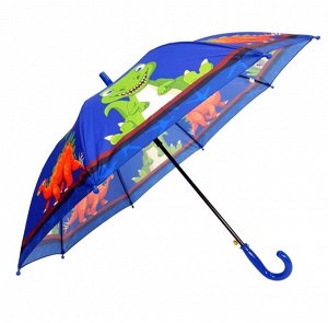 Зонт детский трость полуавтомат DINO цвет Ярко-синий (DINIYA)
