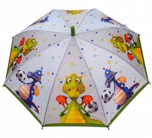 Зонт детский трость полуавтомат DINO цвет Серый (DINIYA)