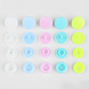 Кнопки пластиковые, d = 12 мм, 180 шт, в органайзере «Цветок», цвет разноцветный