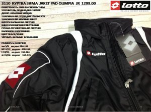 3110 jaket pad olimpia jr    blk/white