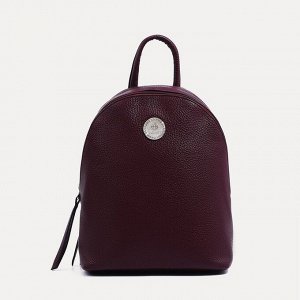 Сумка-рюкзак на молнии, наружный карман, цвет бордовый