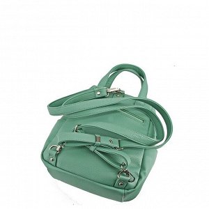 В2744 Сумка-рюкзак, отдел на молнии, цвет зеленый 27х18х10см