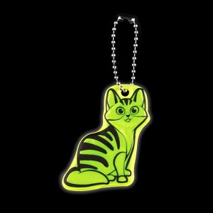 Светоотражающий элемент «Кошечка», двусторонний, 5,9 x 4,7 см
