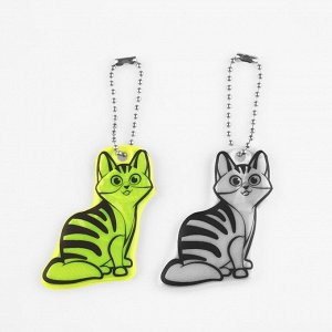 Светоотражающий элемент «Кошечка», двусторонний, 5,9 x 4,7 см