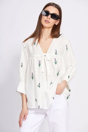 Блуза / EOLA 2400 белый_вышивка