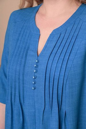 Платье Цвет: синий
Сезон: Лето
Коллекция: * Лето 2023 *, Лето
Стиль: На каждый день
Материал: текстиль
Комплектация: Платье
Состав: ткань текстильная -- 100% полиэстер

Повседневное текстильное плат