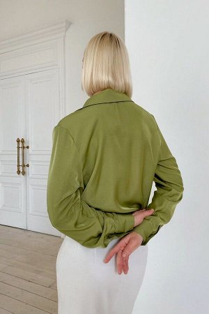 Блуза / HELEN BIRCH by Malko Bl024 оливковый