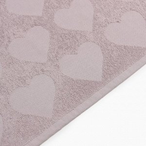 Полотенце махровое Love Life "Hearts" 70*140 см, светло-розовый, 100% хл, 450 гр/м2