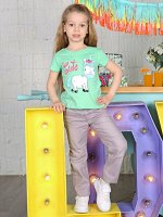 Футболка для девочек Baby Style МД-001. Короткий рукав, с принтом. 100%Хлопок(Кулирка). пр. Узбекистан.