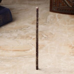Свеча магическая восковая "Очищение", с полынью, 16х0,6 см, черный