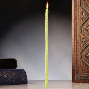 Свеча магическая восковая "Укрепление здоровья", с эвкалиптом, 16х0,6 см, зеленый