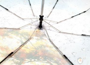 Зонт женский автомат МИНИ Картина цвет На скамейке (DINIYA)