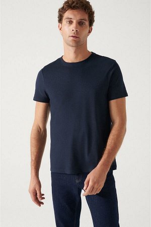 Хаки-бордовый-темно-синий с тройным круглым вырезом, 100% хлопок, облегающая базовая футболка E001010