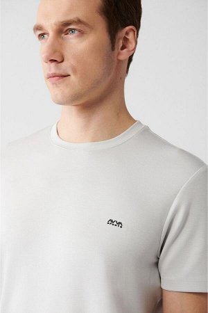 Серая облегающая футболка Basic Soft Touch с круглым вырезом A31Y1000