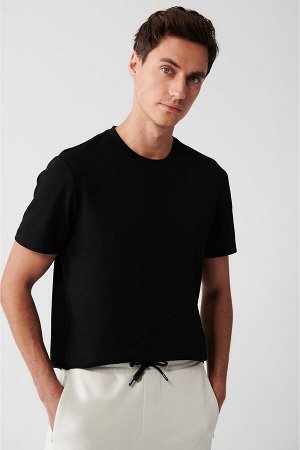 Черная облегающая футболка Basic Soft Touch с круглым вырезом A31Y1003