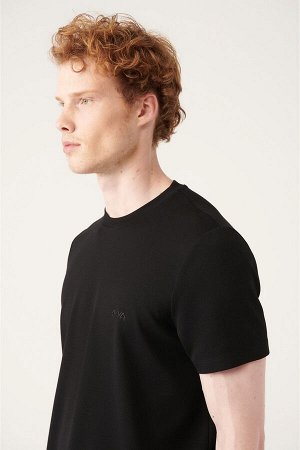 Черная облегающая футболка Basic Soft Touch с круглым вырезом A31Y1000