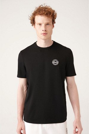Черная облегающая футболка Garni с круглым вырезом A31Y1006