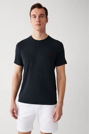Мужская футболка с круглым вырезом и принтом антрацитового цвета A31y1037 A31Y1037