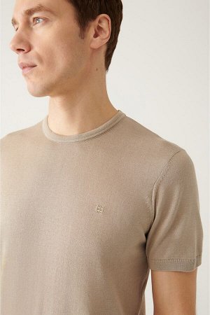 avva Трикотажная футболка стандартного кроя из норки с круглым вырезом A31Y5133