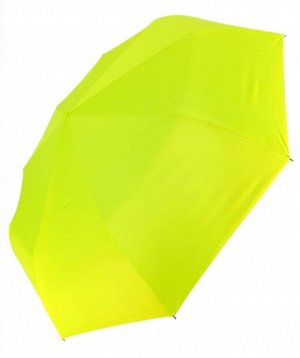 Зонт женский автомат однотонный (низ черный) цвет Неон (лимонный) (DINIYA)