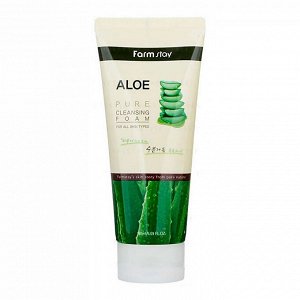 Farm Stay Aloe Pure Cleansing Foam Очищающая пенка для лица с экстрактом алоэ 180 мл
