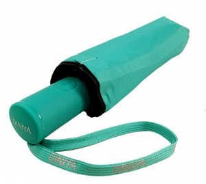 Зонт женский автомат однотонный (низ черный) цвет Бирюзовый (DINIYA)