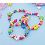 2299983--Браслет детский &quot;Выбражулька&quot; цветы радужные, цвет микс  6 см