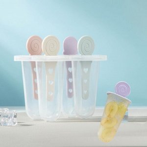 Форма для мороженого «Сладости», 12?11,5?12 см, 4 ячейки, цвет МИКС