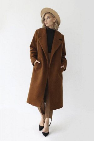 Пальто Oversize, цвет коричневый