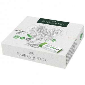 Ластик Faber-Castell &quot;&quot;Erasure&quot;&quot; PVC-Free &amp; Dust-Free, прямоугольный, картонный футляр, 63*22*13мм