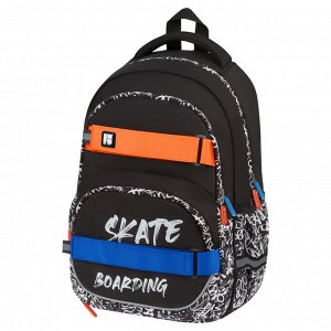 Рюкзак Berlingo Free Spirit ""Skater"", 41*28*17см, 2 отделения, 3 кармана, уплотненная спинка