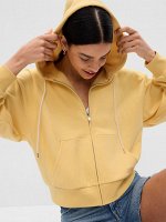 GAP - мягкая толстовка с капюшоном на молнии - Havana Yellow