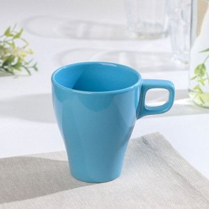 Кружка керамическая Доляна Coffee break, 280 мл, цвет голубой