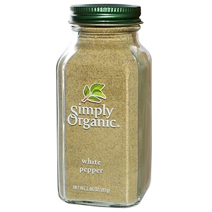 Simply Organic, Белый перец 81 гр
