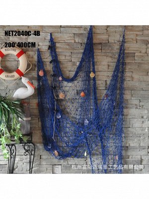 Сеть рыболовная 200 х 400 см цвет синий HS-24-22