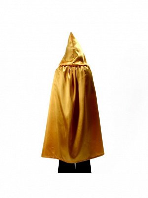 Плащ карнавальный 85 см атлас цвет золото детский