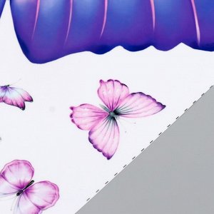 Наклейка пластик интерьерная цветная "Девочка на качелях с бабочками" набор 2 листа 30х40 см   95402